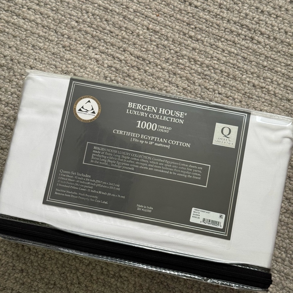 Luxury White Egyptian Cotton Bedding Set